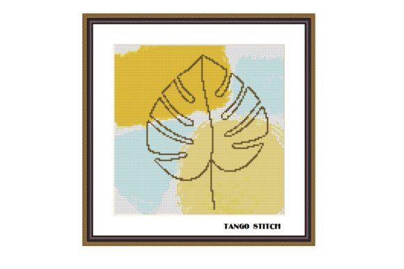 An Embroidery Seller’s Review of the Monstera Leaf Watercolor Cross Stitch