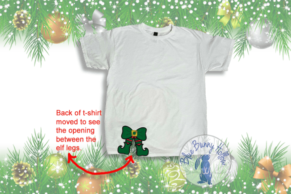 Charming Christmas Elf Bow Embroidery Design