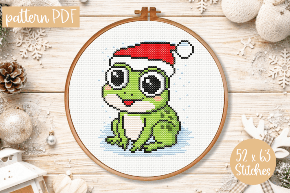 Christmas Frog Cross Stitch Pattern: A Festive Addition