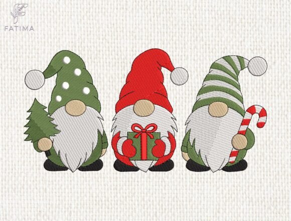Christmas Gnomes Trio Embroidery Design Review