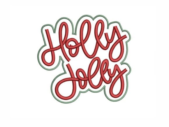 Holly Jolly: A Festive Embroidery Design for Holiday Cheer