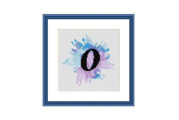 Reviewing Letter O Watercolor Cross Stitch Pattern for Holiday Use